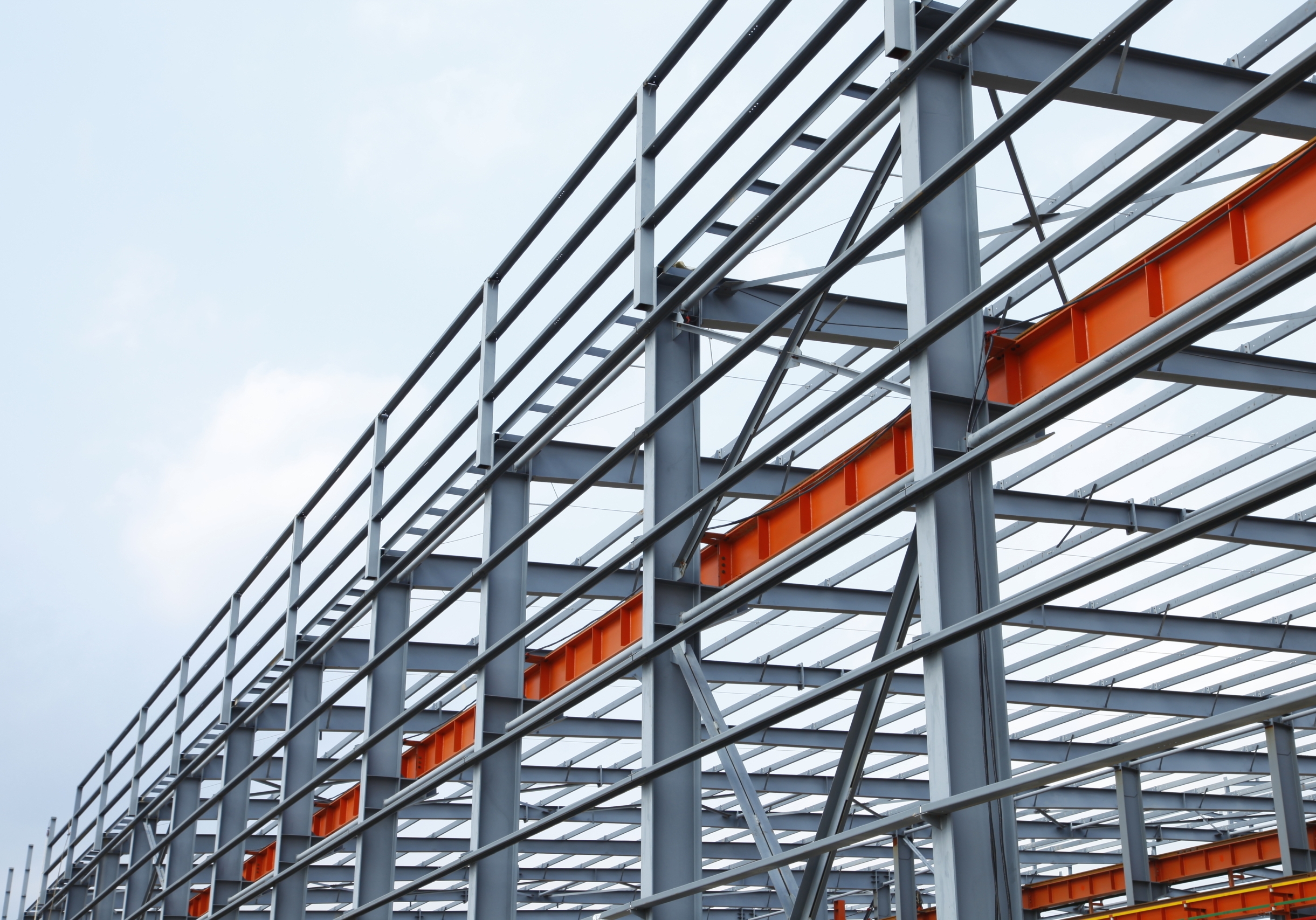 In,The,Construction,Site,,Steel,Structure,Is,Under,Construction